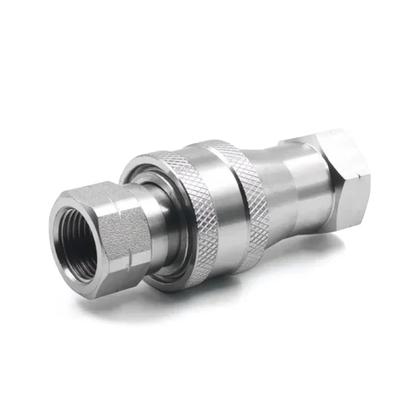 3/8" NPT Thread ISO 7241-1 Series A Hydraulic Quick Disconnect Coupling/Quick Coupler set with dust caps - Image 4