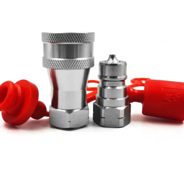 3/8" NPT Thread ISO 7241-1 Series A Hydraulic Quick Disconnect Coupling/Quick Coupler set with dust caps