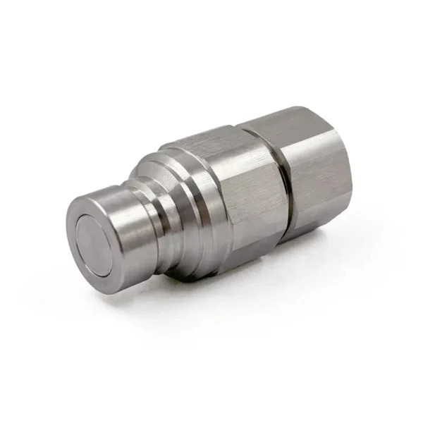 1/2″ Size Stainless Steel Flat Face Male Coupler ISO 16028 With 1/2"NPT Female Thread - Image 2