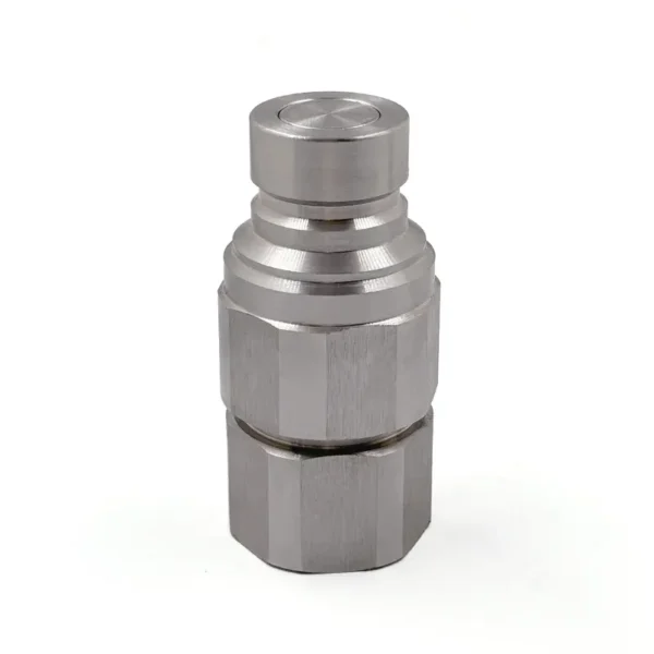 1/2″ Size Stainless Steel Flat Face Male Coupler ISO 16028 With 1/2"NPT Female Thread