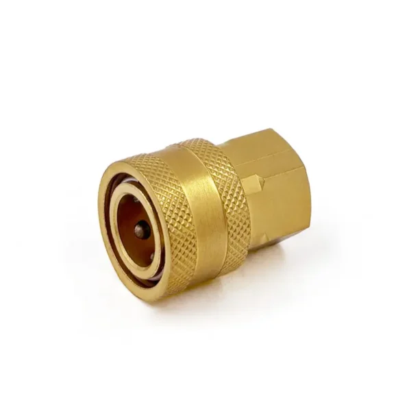 1/4″ PWB Brass Valveless Pressure Washer Female Coupler With 1/4″ NPT Female Thread - Image 2