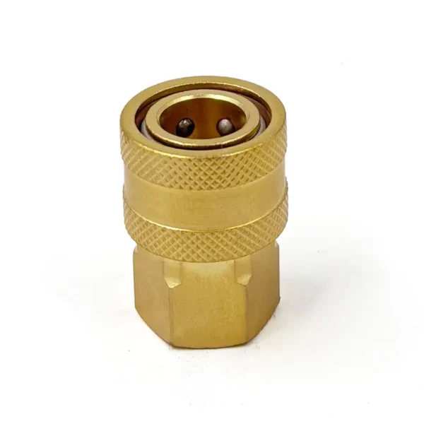 1/4″ PWB Brass Valveless Pressure Washer Female Coupler With 1/4″ NPT Female Thread