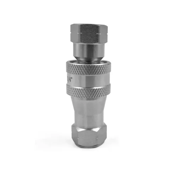 1/4" NPT Thread ISO 7241-1 Series A Quick Disconnect Coupling set With dust caps - Image 3