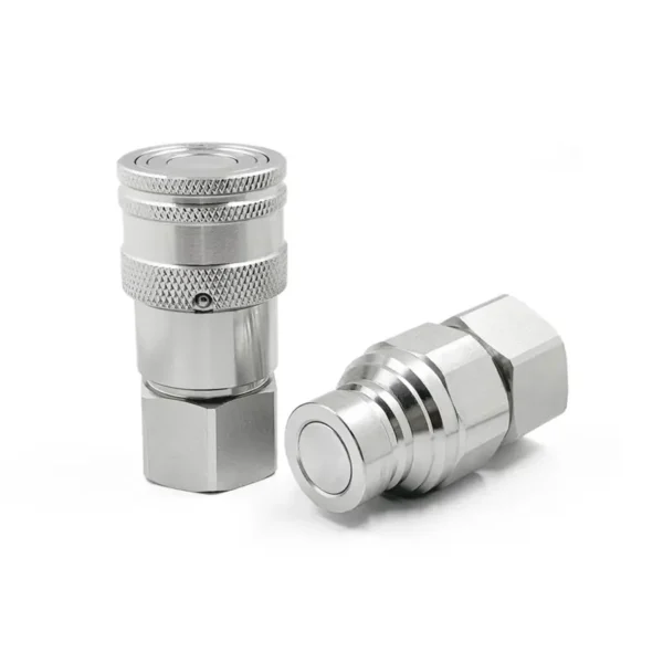 5/8" body Size, 3/4” NPT Thread ISO 16028 Flat Face Quick Couplings