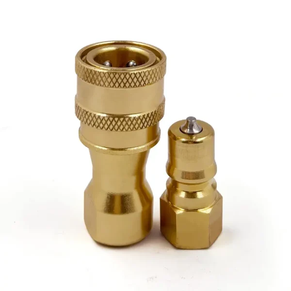 Conjuntos de acoplamiento rápido ISO B de latón de 1/4″ con rosca hembra 1/4″ NPT