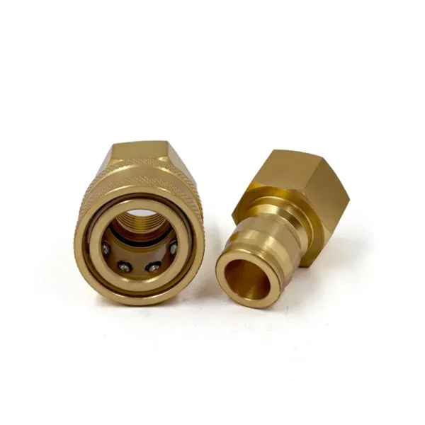 3/8″ PWB Brass Valveless Pressure Washer Coupling Sets With 3/8″ NPT Female Thread - Imagen 2