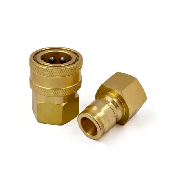 3/8″ PWB Brass Valveless Pressure Washer Coupling Sets With 3/8″ NPT Female Thread - 图片 3