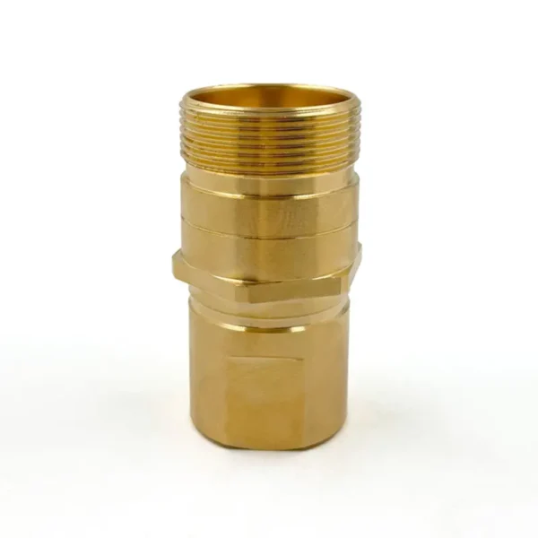 1″ Brass Wing Style Heavy Duty Hydraulic Screw Connect Coupling With Steel Nut, G 1″ Thread,Aluminum dust cap - 图片 3